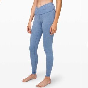 Lululemon Always On High-Rise Tight 28", Sky Wash Print Tempest Blue, Size 6